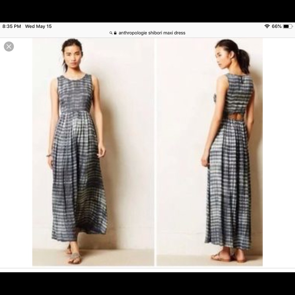 Anthropologie shibori maxi dress by Neuw, small